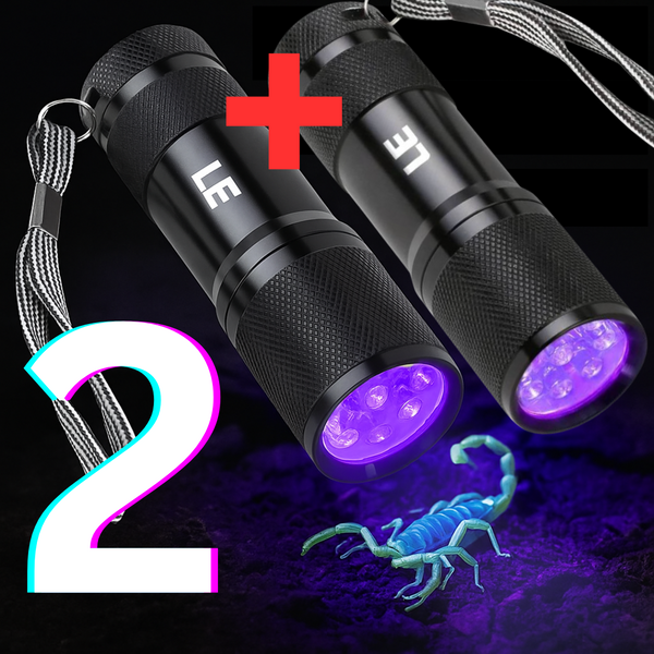 2 مصابيح ضوء فوق بنفسجي للكشف عن العقارب