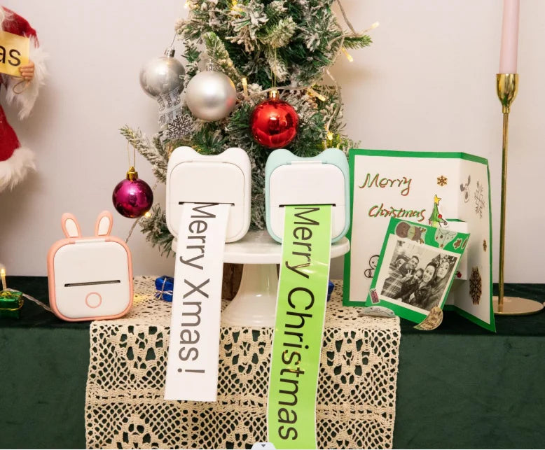 طابعة حرارية محمولة Phomemo T02 Mini – طباعة بدون حبر مع أوراق لاصقة