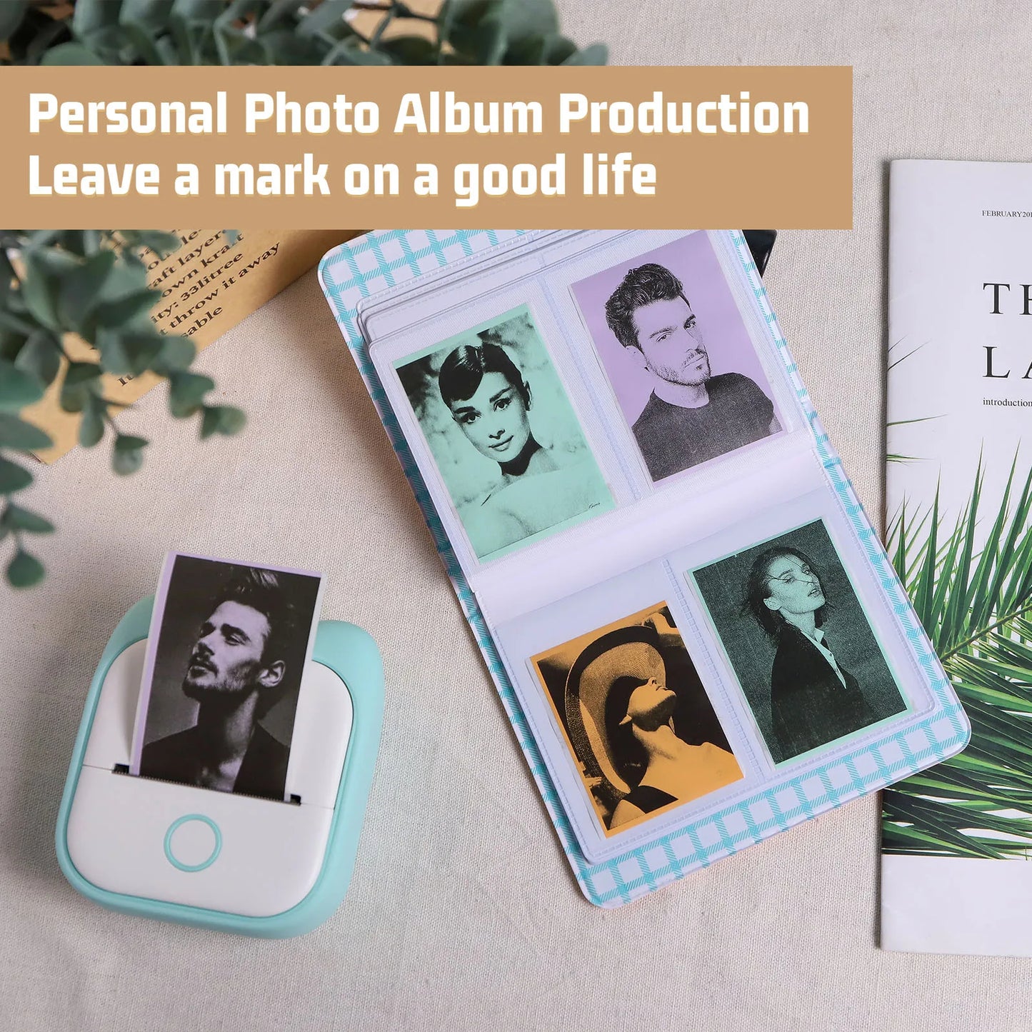 طابعة حرارية محمولة Phomemo T02 Mini – طباعة بدون حبر مع أوراق لاصقة