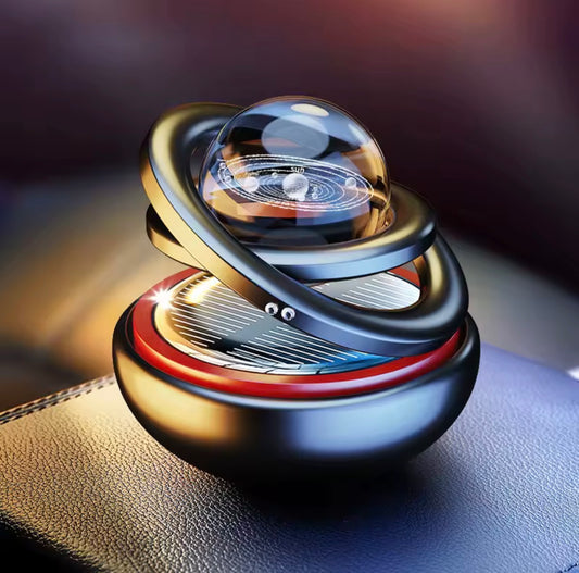 معطر سيارة شمسي دوّار من الألمنيوم – تنقية الهواء وعطر أنيق للتاب