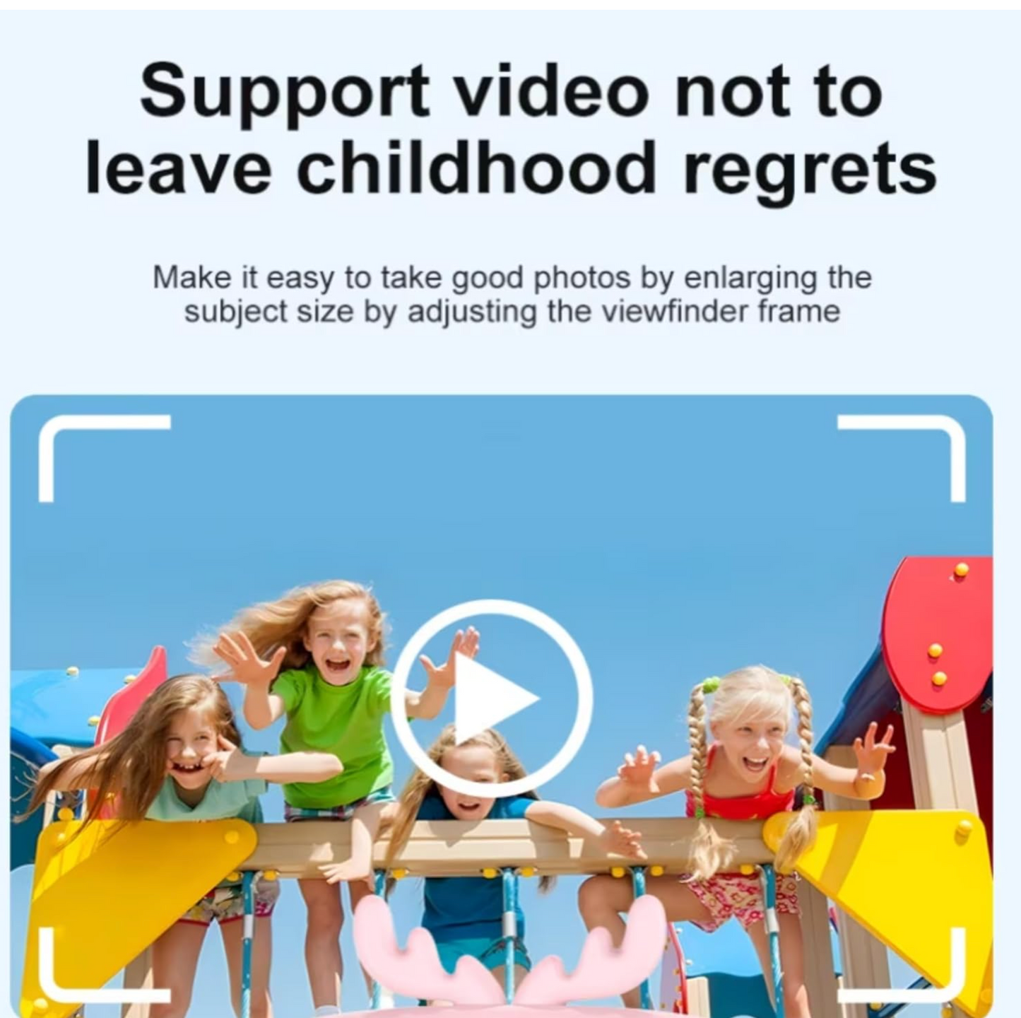 كاميرا فورية للأطفال بطباعة حرارية – كاميرا أمامية وخلفية بجودة عالية + فيديو + شاشة – أزرق ووردي