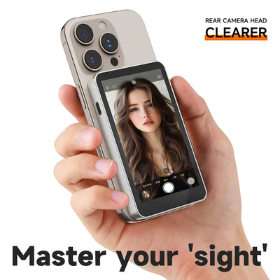 شاشة مراقبة سيلفي XView Vlog لاسلكية – تصوير بالكاميرا الخلفية للآيفون والأندرويد